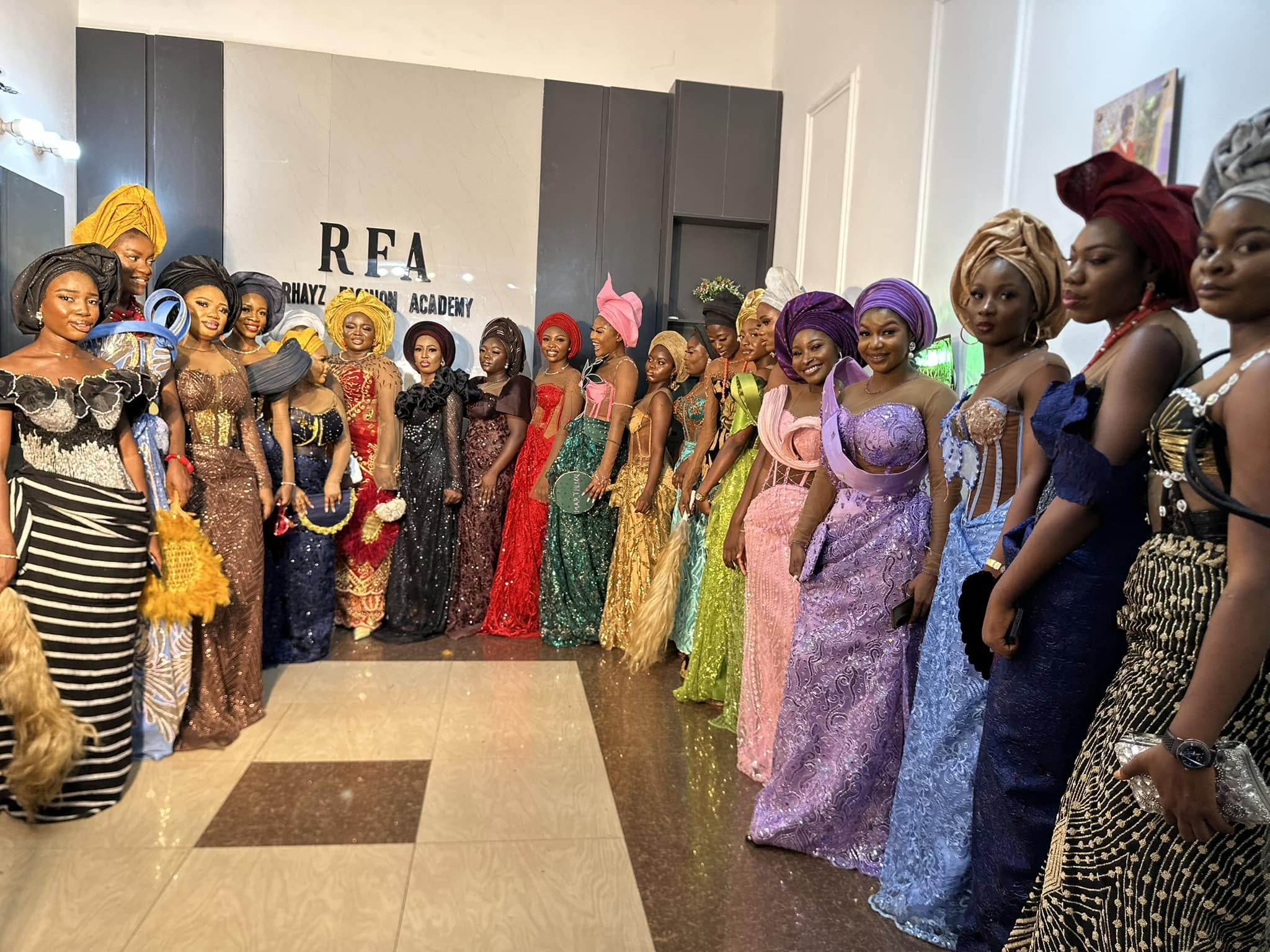 Fashion student presenting a creative project