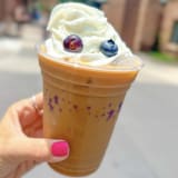 Feeling Kinda Blue-berry Chai Iced Latte Image