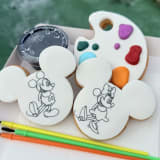 Mickey and Minnie Cookie Art with Edible Watercolor Paints Image