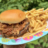 Smoked BBQ Pulled Pork Burger Image
