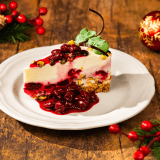 Pistachio and Cherry Cheesecake Image