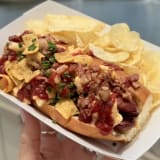 Bacon Mac & Cheese Dog Image