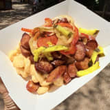 Baked Macaroni & Cheese with Garlic Smoked Sausage Image