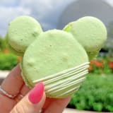 Mickey-Shaped Pistachio Macaron Image