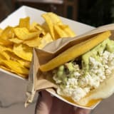 Pulled Chicken Cheese Arepa Image
