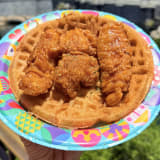 Waffle with Sweet-and-Spicy Maple Chicken Image