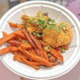 Hot Honey Chicken with Sweet Potato Fries Image