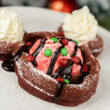 Holiday Red Velvet Waffle Sundae Image