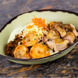 Combination Bowl: Chimichurri Beef and Chili-Garlic Shrimp Image