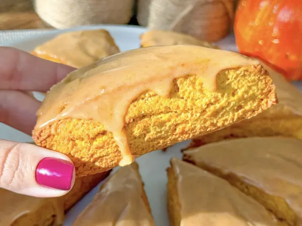Pumpkin Scones with Pumpkin Spice Glaze Image