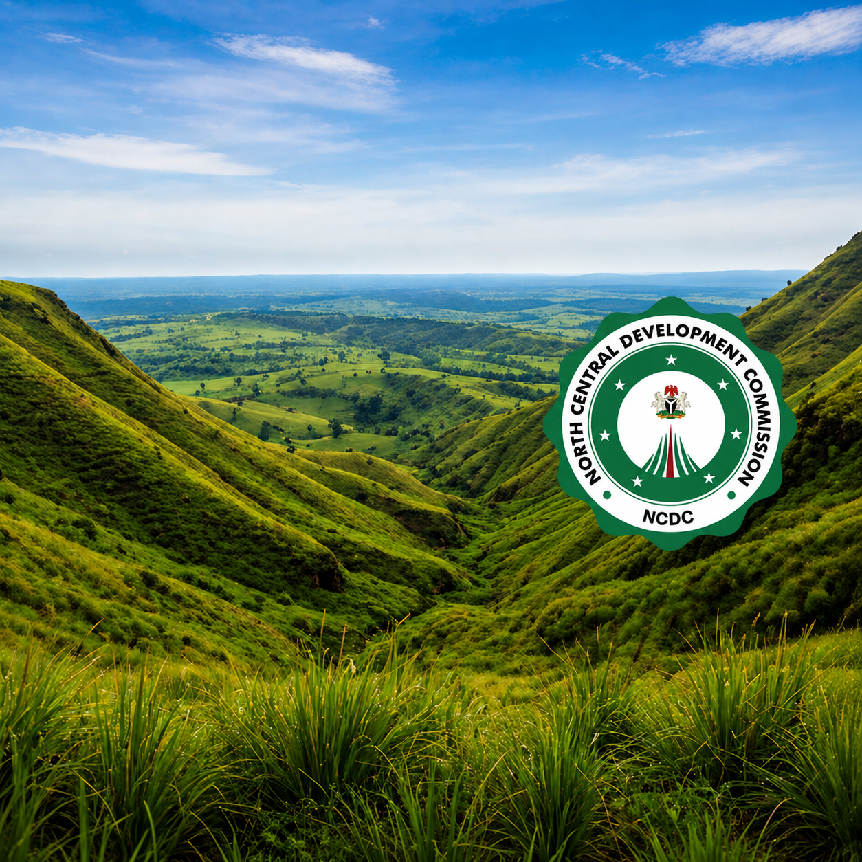 Diverse landscape of North Central Nigeria with hills and green vegetation