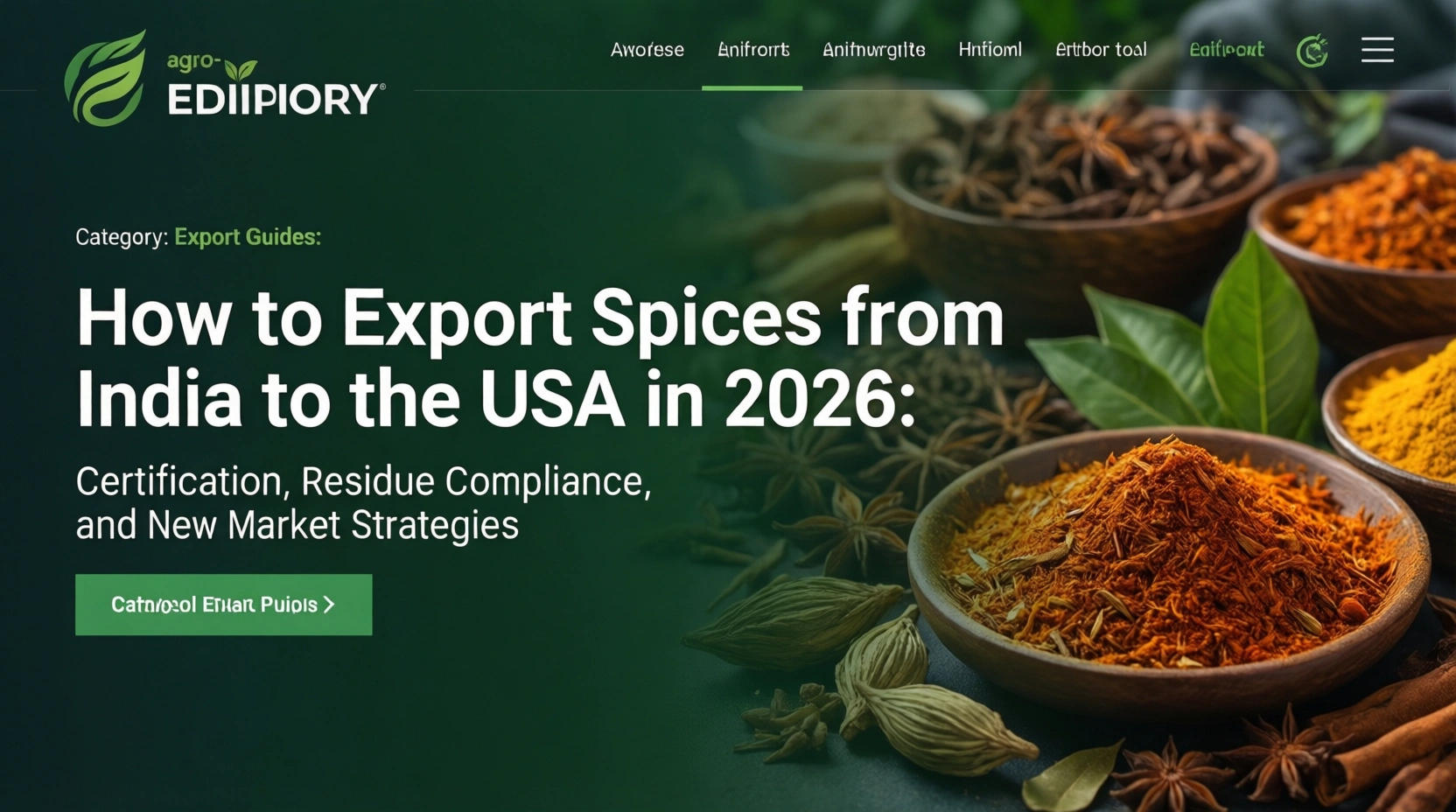 How to Export Spices from India to the USA in 2026: Certification, Residue Compliance, and New Market Strategies