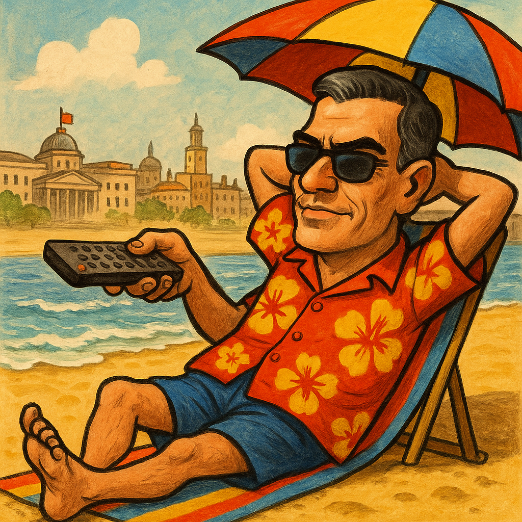 Sánchez se toma Agosto... ¿y la gestión del país también? ¡Vacaciones con mando a distancia!