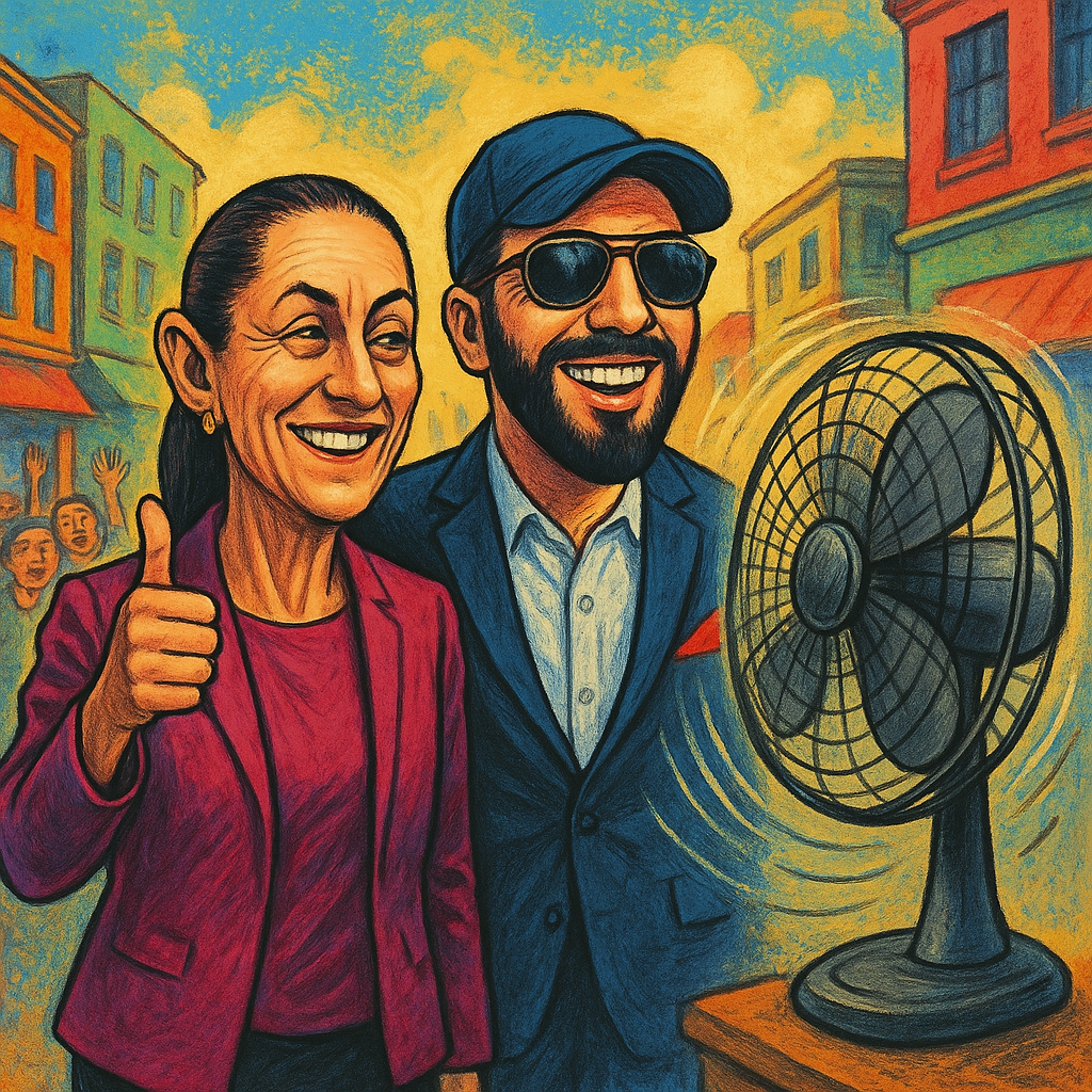 Sheinbaum y Bukele: ¿La fórmula secreta para la popularidad o solo carisma de ventilador?