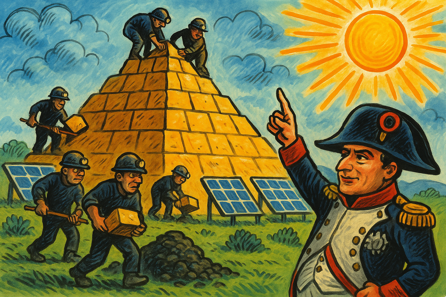 Cuando los Mineros Franceses Construyeron Pirámides y Napoleón Presumiría de Energía Solar