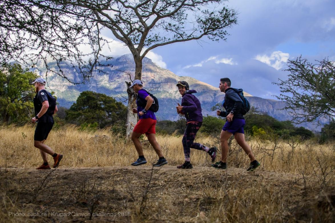 trail runners participating in the Kruger2Canyon 2018 challenge