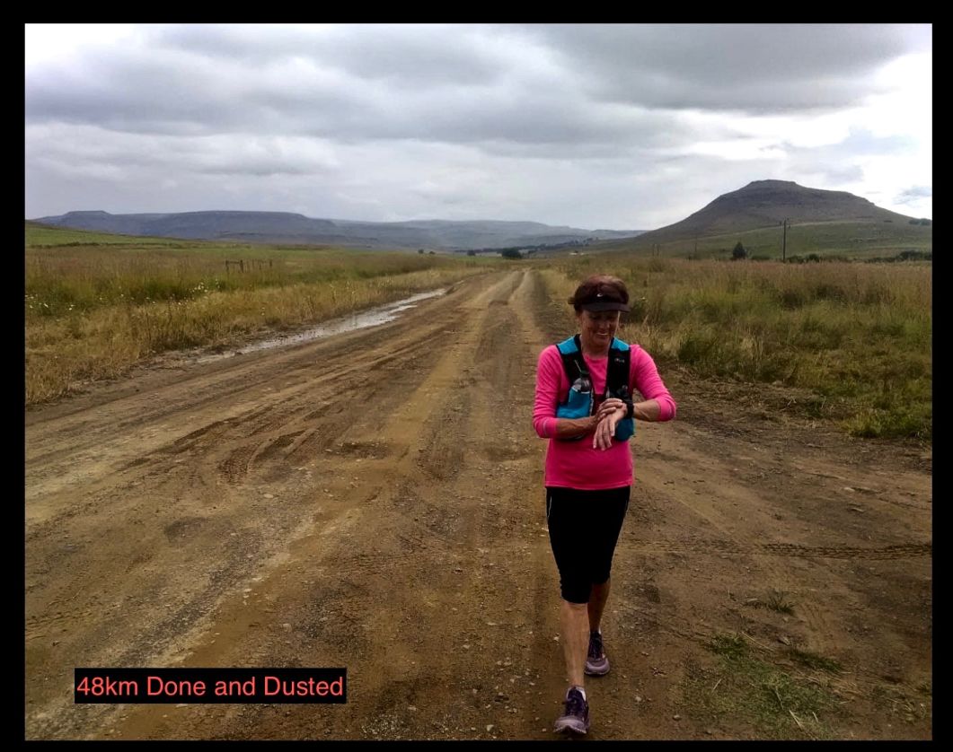 me smiling after completing my virtual (but very real) ultra-marathon