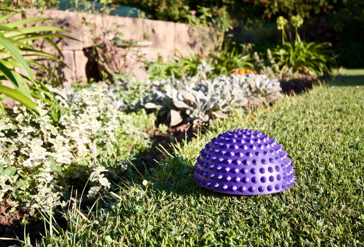 spiked yoga dome for practicing the hedgehog