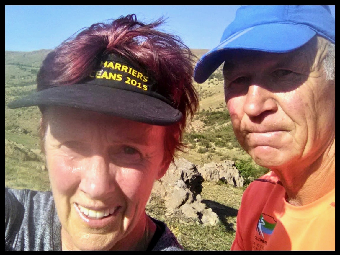 two trail runners ready to depart