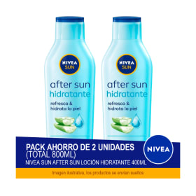 2x Loción Hidratante 400ml Nivea After Sun