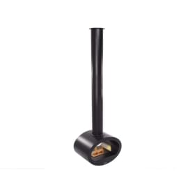 Chimenea de etanol de techo con diseño alargado en acero negro Purline SYKE