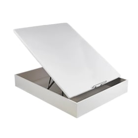 ROYAL SLEEP Canapé Abatible de Gran Capacidad, Tapa 3D Transpirable, Color Blanco Montaje y Retirada de Usado Incluido