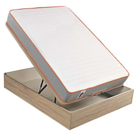 What the Sleep I Pack colchón sostenible HR con visco y canapé natural gran capacidad I Entrega, montaje dentro del domicilio y retirada de usado incluida I Rap I Gris I 3 años garantía