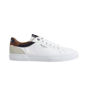 Pepe Jeans Zapatillas de Piel Tribunal De Kenton Blanco - Hombre