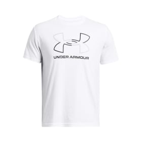 Under Armour UA GL Foundation Update - Camiseta de Manga Corta para Hombre, Blanco/Negro, Ideal para Deporte y Entrenamiento