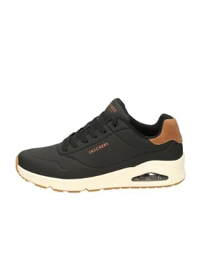 Skechers Uno Suited on Air Sneaker para Hombre - Negro Durabuck Chestnut - 39.5 EU | Amazon España