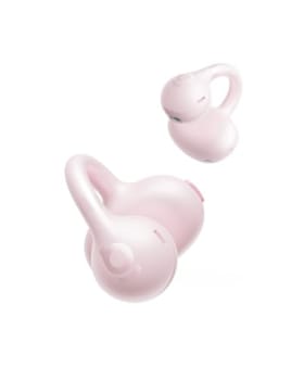 Baseus BC1 Audífonos de Oreja Abierta, Clip para Orejas, Sonido Impresionante, Refuerzo de Bajos Adaptable, Bluetooth 6.0, reducción de Ruido en Llamadas, IP55, 38 Horas de batería, Rosa