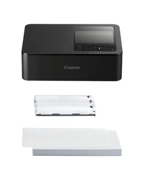 Canon Kit de Papel para Impresora Fotográfica Portátil SELPHY CP1500, Negro - Impresora Bluetooth Inalámbrica con Accesorios - Compacta y Ligera - con 54 Hojas de Papel 4x6
