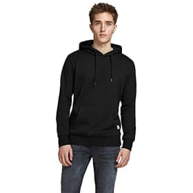 Jack & Jones Jjebasic Noos Sweat Hood Sudadera con Capucha, Hombre, Negro, L