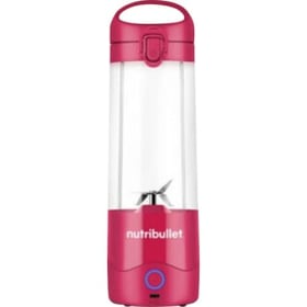 Nutribullet Portable NBP003BP - Batidora Portátil de 475ml con Cuchilla de 4 Puntas, Vaso de Tritán, 15 Ciclos, Tapa Abatible y Carga USB-C - Rosa