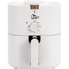 Freidora sin Aceite 4L, Uten Freidora de Aire 1500W con Cesta Extraíble, Tiempo y Temperatura Ajustable, Air Fryer Multifuncional, Recetas, Sin BPA ni PFOA, Blanco [Ahorra hasta un 50% en Energía]