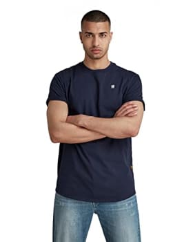 G-STAR Camiseta Lash para Hombre - Azul (Sartho Blue D16396-B353-6067) - Talla M