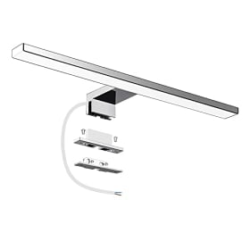 Azhien Lámpara LED de Espejo 10W 820LM 40mm Lámpara de Baño, Blanco Frío 6500K Lámpara LED de Pared IP44 230V Luz de Espejo de Baño de 40cm