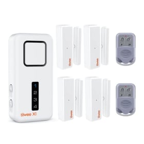 tiiwee X1 Sistema de Alarma para el Hogar - Inalámbrico - Sirena de 120 dB, 4 Sensores de Puerta y Ventana y 2 Controles Remotos