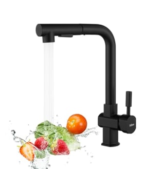 Süßren Grifo de Cocina Extraíble de Alta Presión, Negro