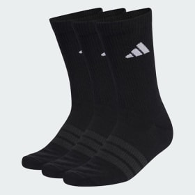 adidas Unisex adulto CUSHIONED SPORTSWEAR CREW SOCKS 3 PAIR PACK, black/black/white, 42-45