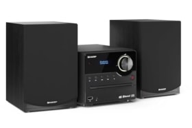 Sharp XL-B517D(BK) Microcadena Sound System Estéreo con Radio DAB, DAB+, FM, Bluetooth, CD-MP3, Reproducción USB, Altavoces de Madera y 45W - Color Negro