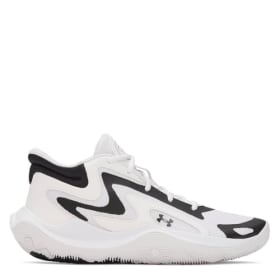 Under Armour Tenis Unisex UA Jet '25, Blanco Negro Negro, 40 EU