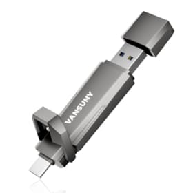 Vansuny USB C Pendrive 512GB Velocidad hasta 1000MB/s Disco Duro SSD Externo 512 GB con Puerto USB-
                                        ...
