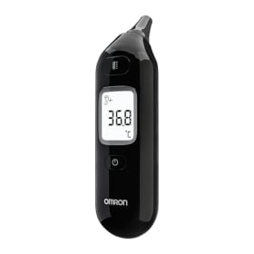 OMRON Gentle Temp 533 Termómetro digital – Termómetro oído bebé e infantil, termómetro infrarrojos sin cubiertas de sonda, medición 1 segundo, preciso, silencioso, memoria 30 lecturas, negro