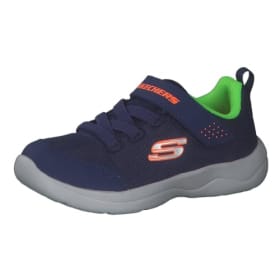Skechers SKECH-STEPZ 2.0 MINI WANDERER - Zapatillas para Niños, Navy Textile/Synthetic/Lime & Orange Trim, 26 EU