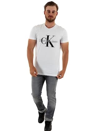 Camiseta Calvin Klein Hombre Slim Fit Blanco
