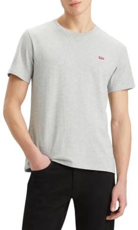 Levi's SS Original Housemark tee Camiseta, Mid Tone Grey Heather Jersey, M para Hombre