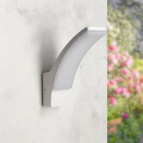 M Ledme - Aplique de Pared LED Winni White 12W, Temperatura de Color Regulable (CCT), 840 Lúmenes, IP54 Impermeable, Luz Exterior para Jardín, Terraza o Fachada