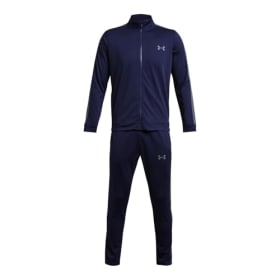 Under Armour UA Knit Track Suit Conjunto de deporte para hombre, chándal cómodo y suave, color azul medianoche/gris oscuro