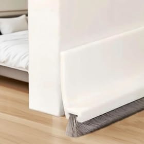 Burlete Autoadhesivo PFSLiang 100cm para Puertas - Aislamiento Antipolvo y Acústico (Blanco)